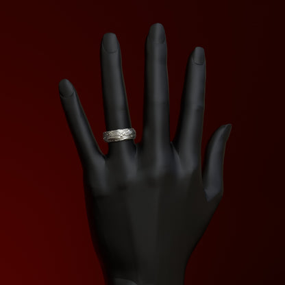 Anillo de plata redondo ancho "Flow"