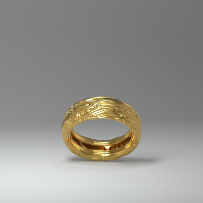 Damenring FLOW vergoldet