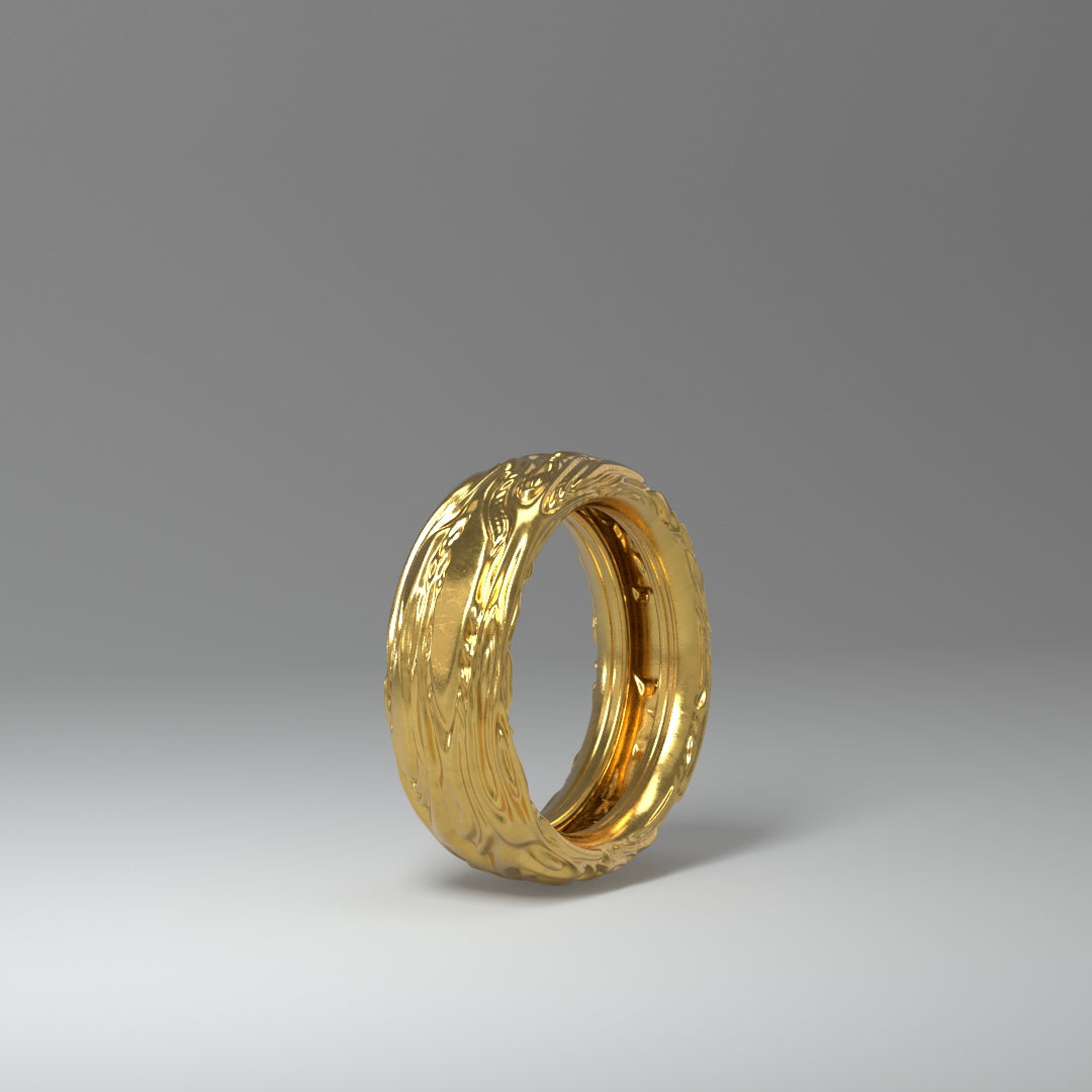 Damenring FLOW vergoldet
