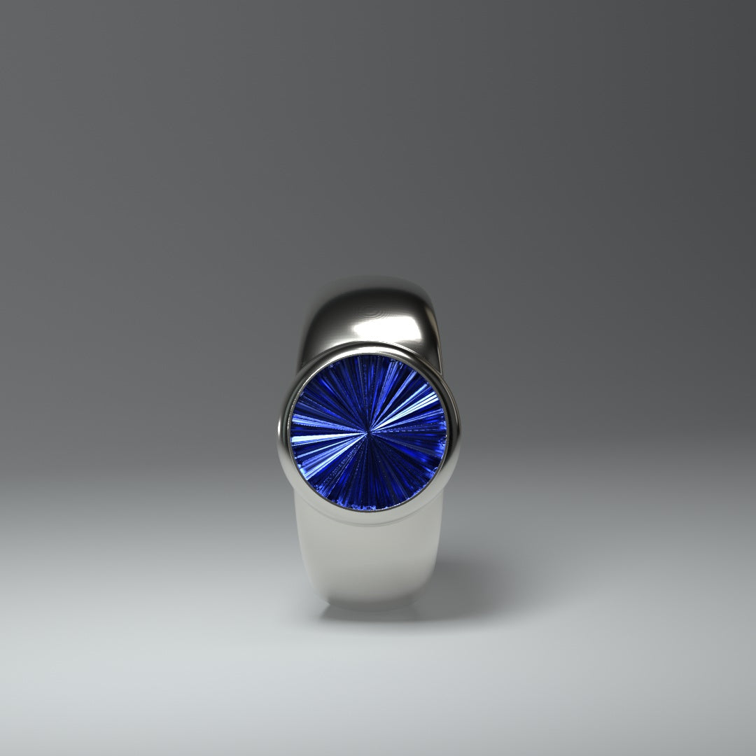  Anello con sigillo rotondo | RAGGI BLU