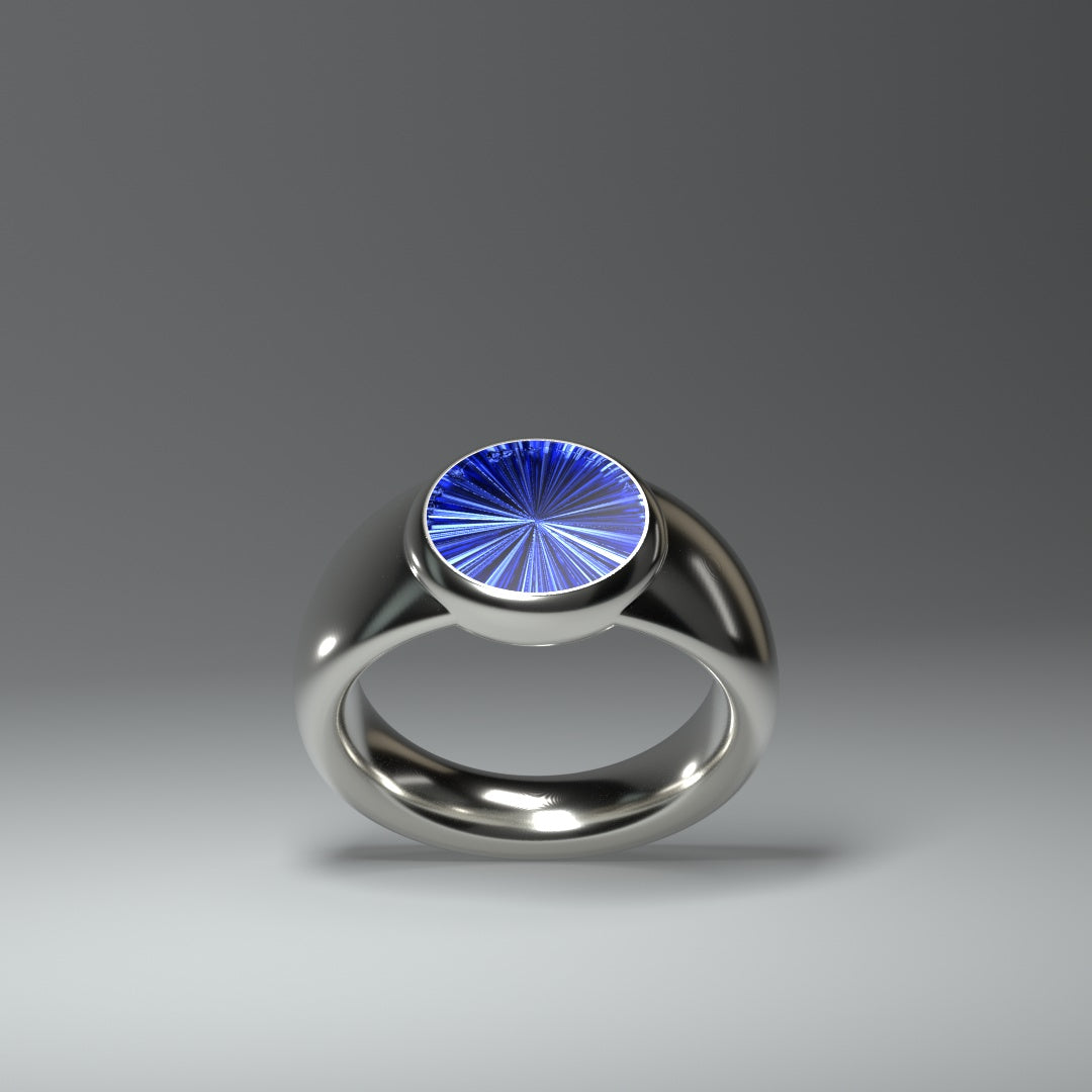  Anello con sigillo rotondo | RAGGI BLU