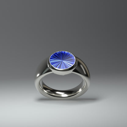  Anello con sigillo rotondo | RAGGI BLU