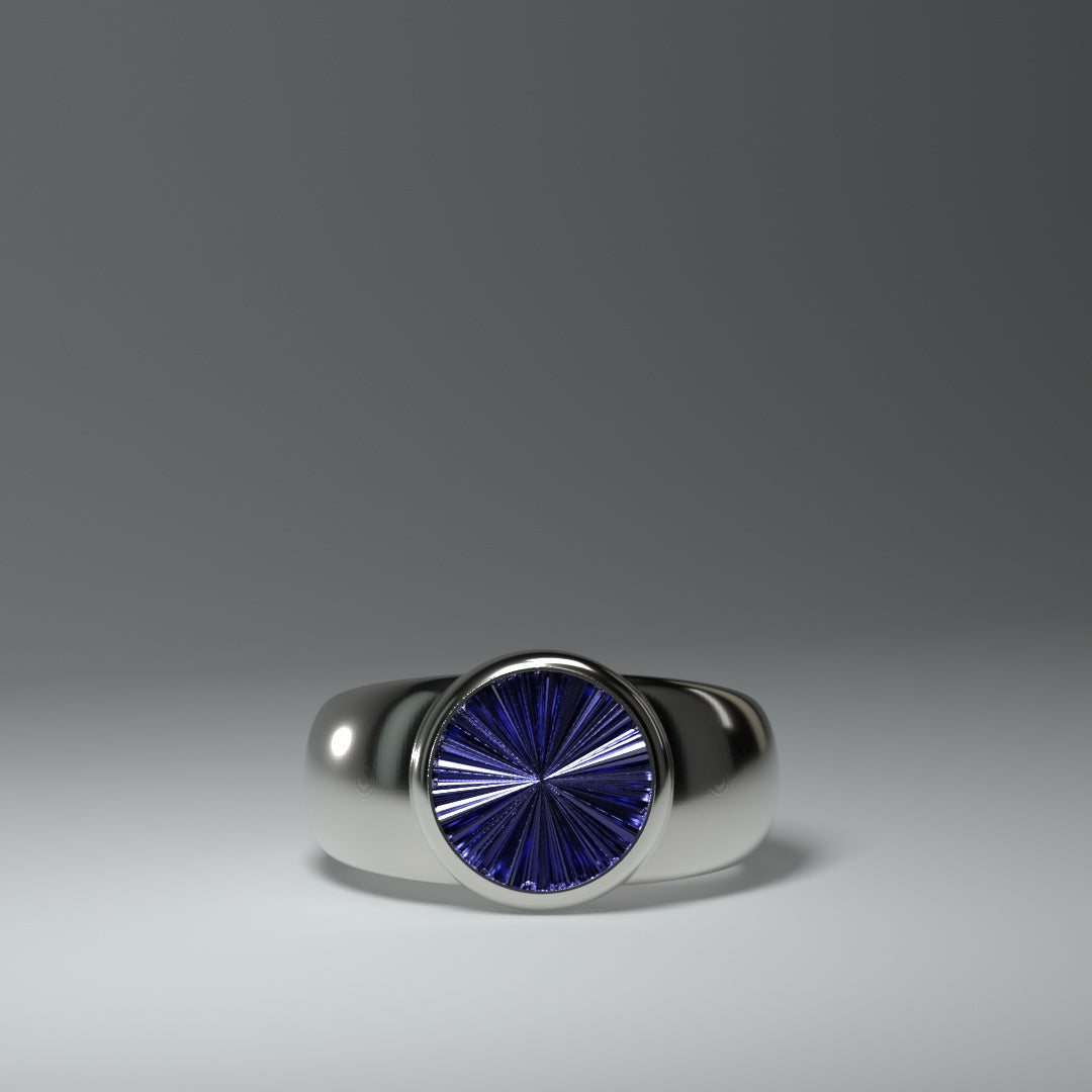 Anello con sigillo rotondo | RAGGI BLU