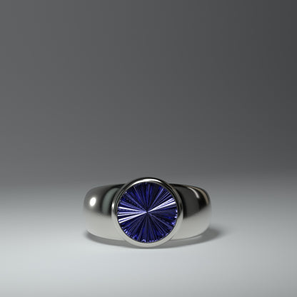  Anello con sigillo rotondo | RAGGI BLU