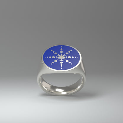 Anello con sigillo rotondo | SILVER STAR