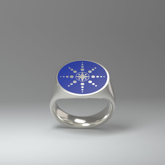 Bague chevalière ronde | SILVER STAR