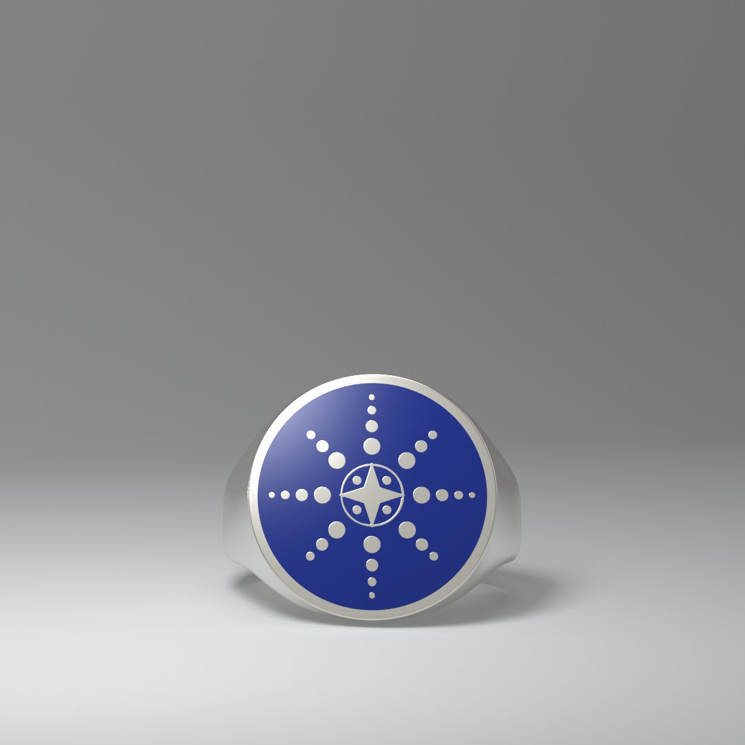 Anello con sigillo rotondo | SILVER STAR