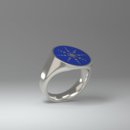 Anello con sigillo rotondo | SILVER STAR