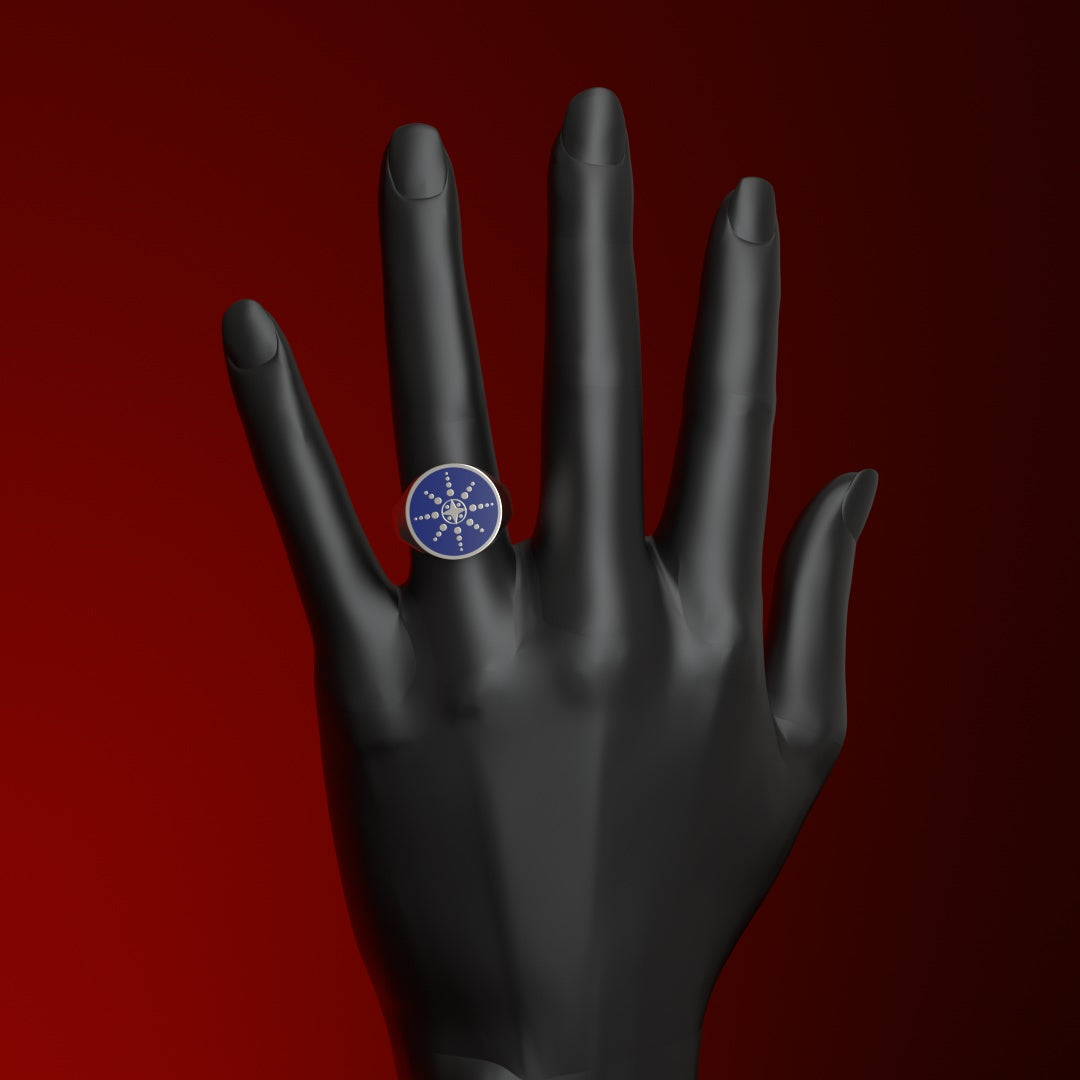 Anello con sigillo rotondo | SILVER STAR