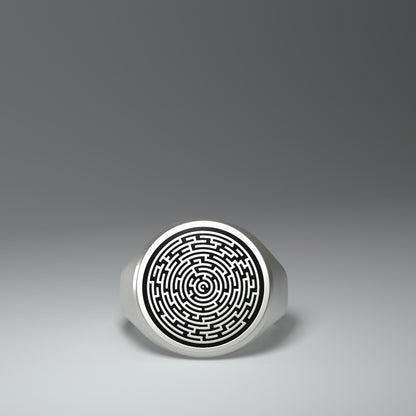 Anello con sigillo rotondo | LABIRINTO