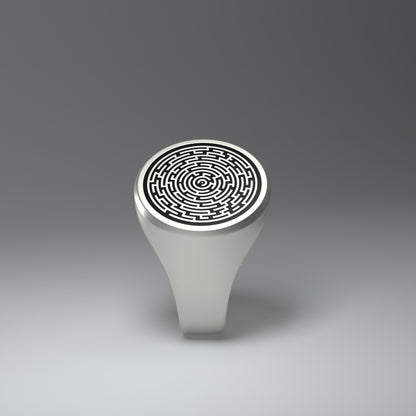 Anello con sigillo rotondo | LABIRINTO