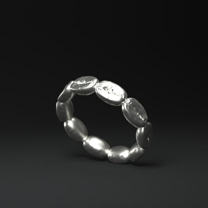  Anello in argento | GRANDI CHICCHI DI CAFFÈ IN ARGENTO