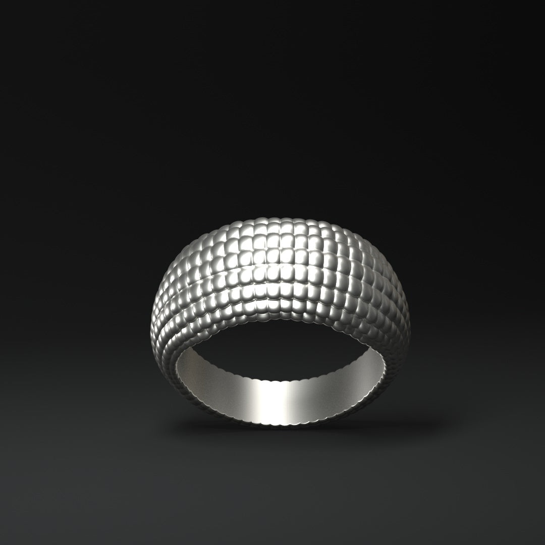 Wide silver ring | CORN