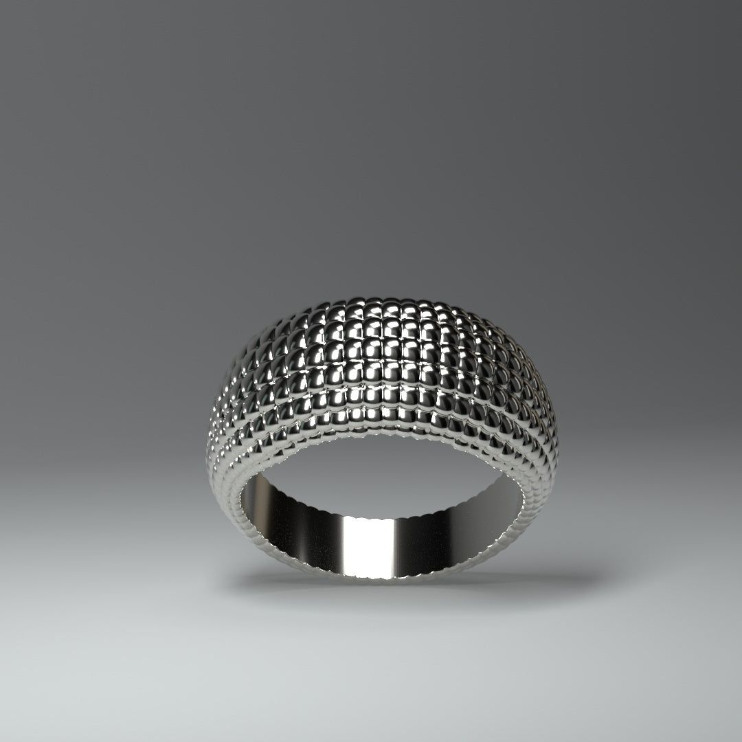 Wide silver ring | CORN