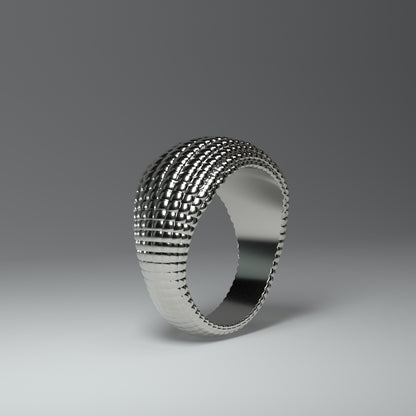 Wide silver ring | CORN
