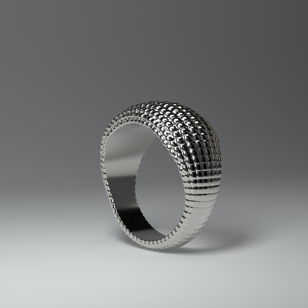 Wide silver ring | CORN