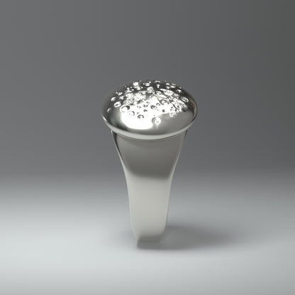  Chevalière ronde en argent | CRATERFIELD