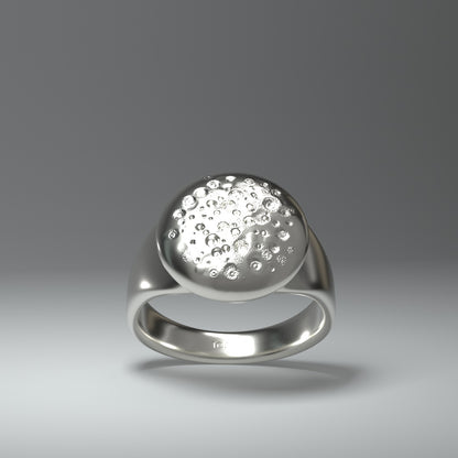  Chevalière ronde en argent | CRATERFIELD