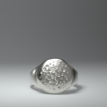  Chevalière ronde en argent | CRATERFIELD