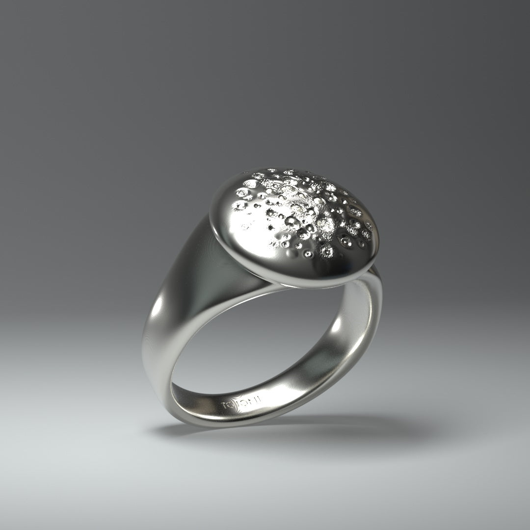  Chevalière ronde en argent | CRATERFIELD