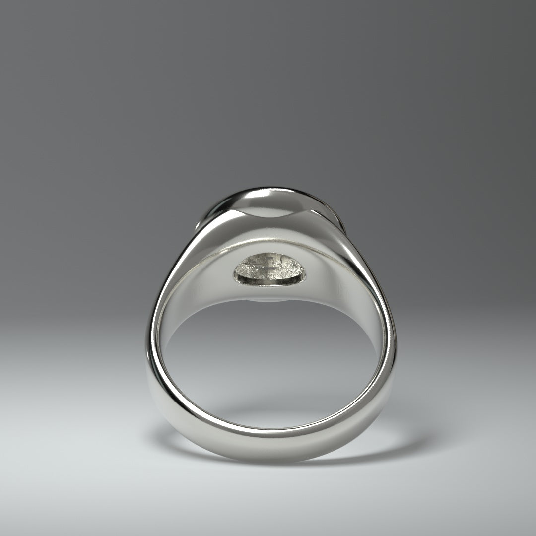  Chevalière ronde en argent | CRATERFIELD
