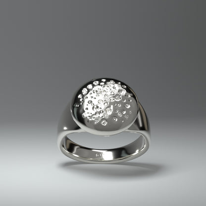  Chevalière ronde en argent | CRATERFIELD