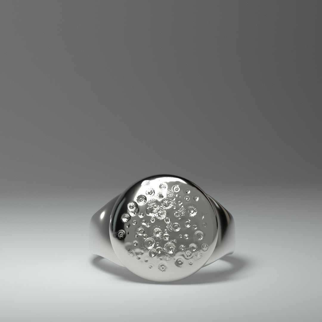  Chevalière ronde en argent | CRATERFIELD