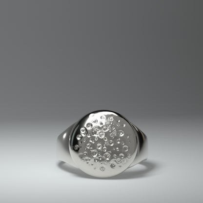  Chevalière ronde en argent | CRATERFIELD