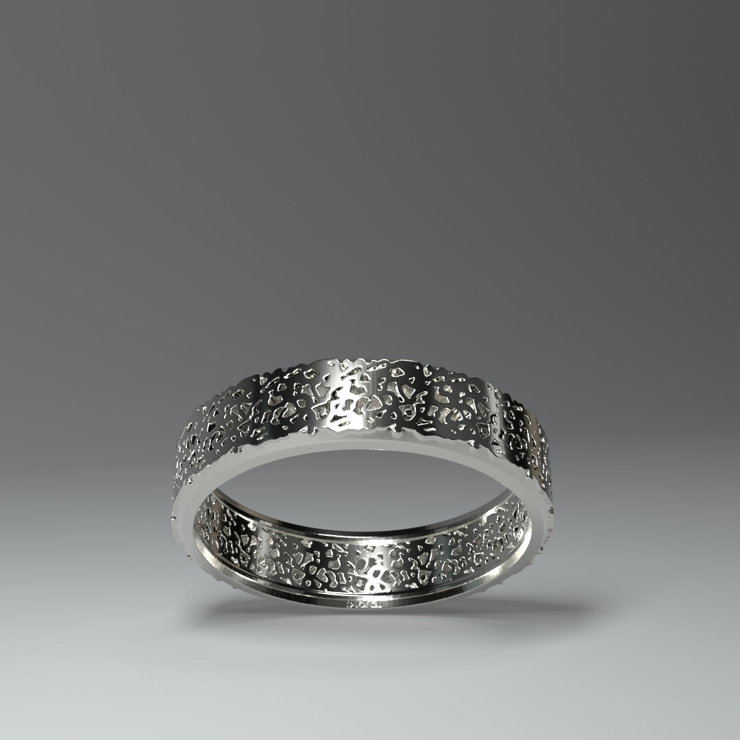 Anillo de banda de plata | RECORTE