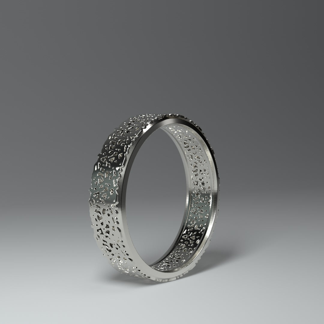 Anillo de banda de plata | RECORTE