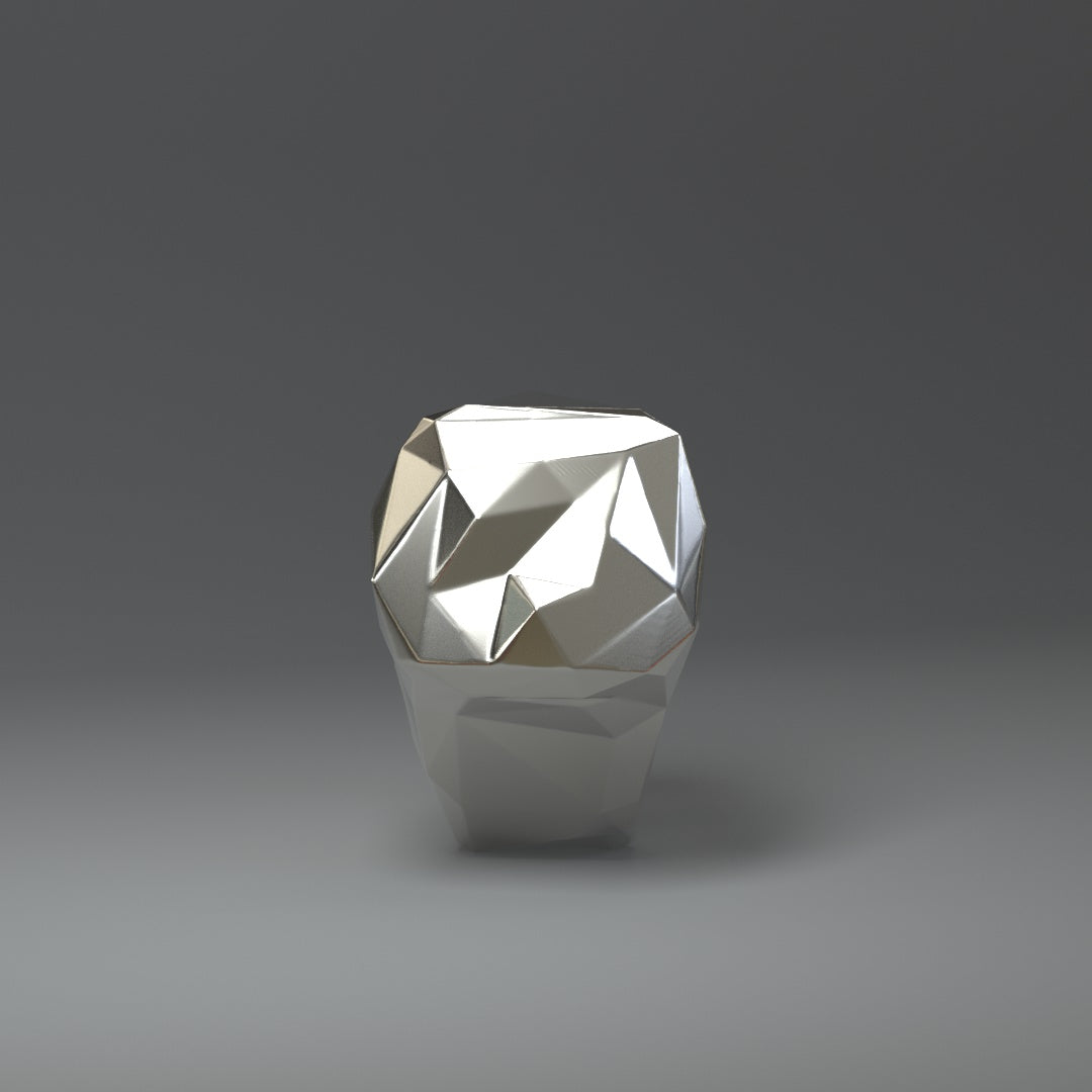 925 Sterling Silver Ring (hochglanz) facettiert