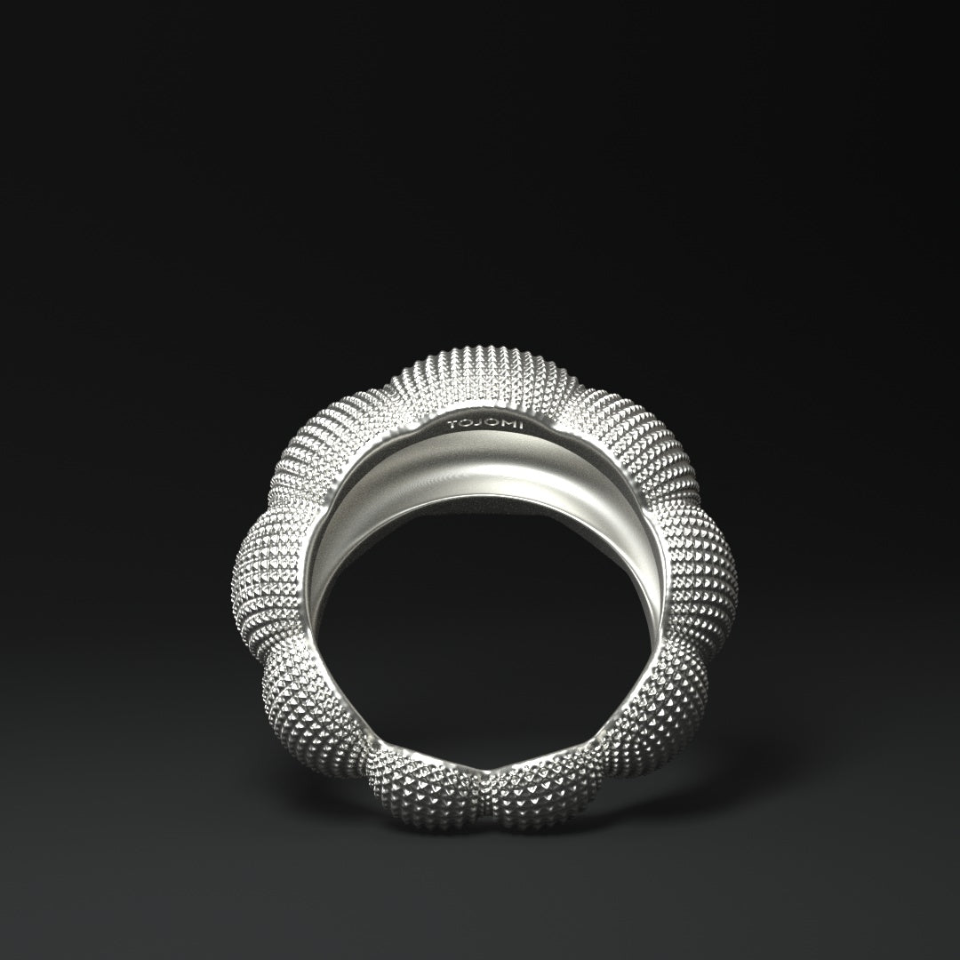 Anillo de plata con diseño llamativo | CÚPULAS ESTRUCTURADAS