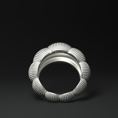 Anillo de plata con diseño llamativo | CÚPULAS ESTRUCTURADAS