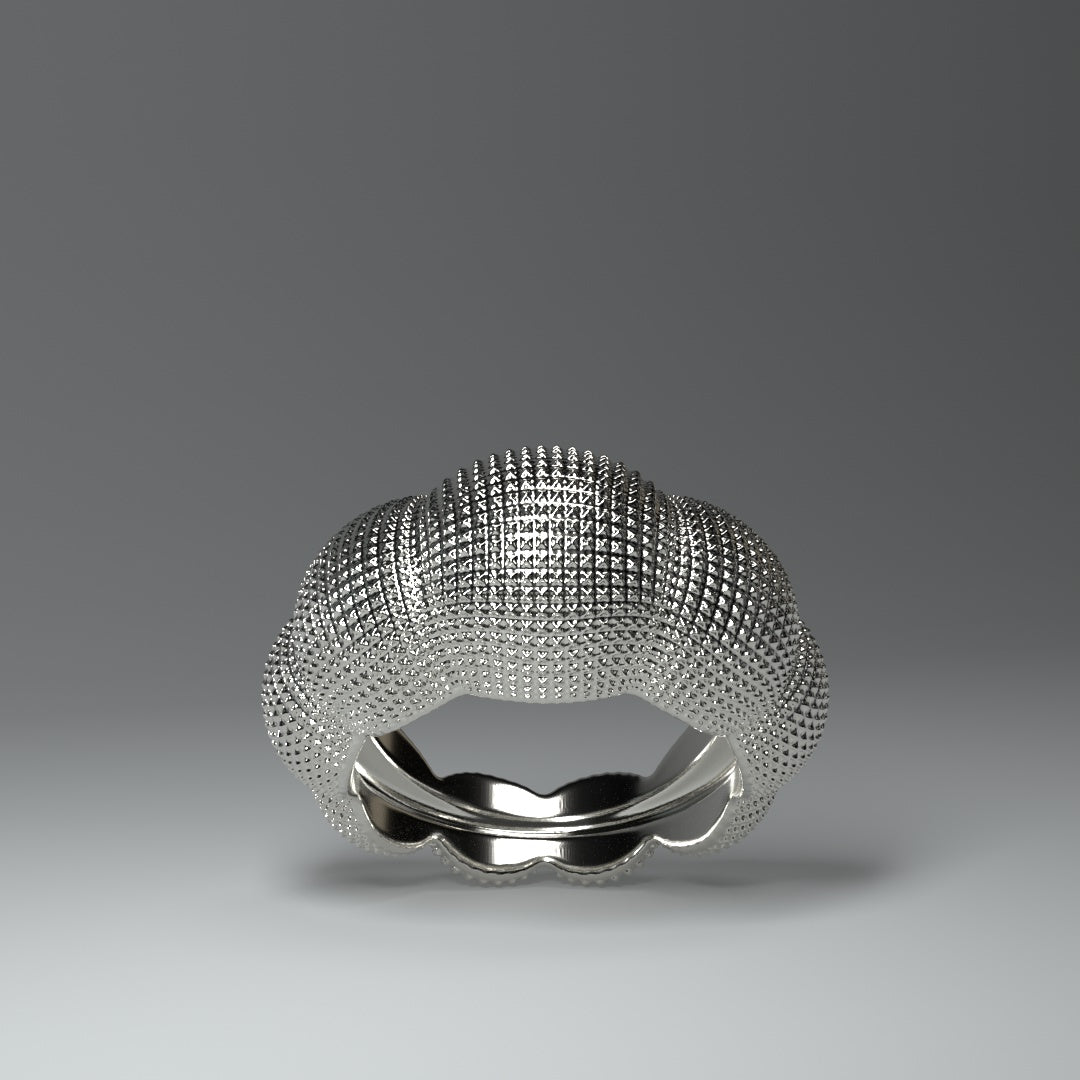 Anillo de plata con diseño llamativo | CÚPULAS ESTRUCTURADAS