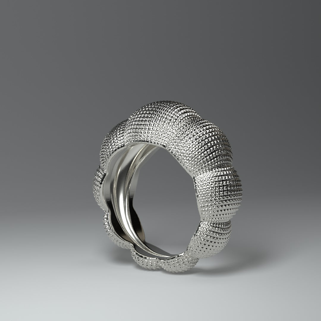 Anillo de plata con diseño llamativo | CÚPULAS ESTRUCTURADAS