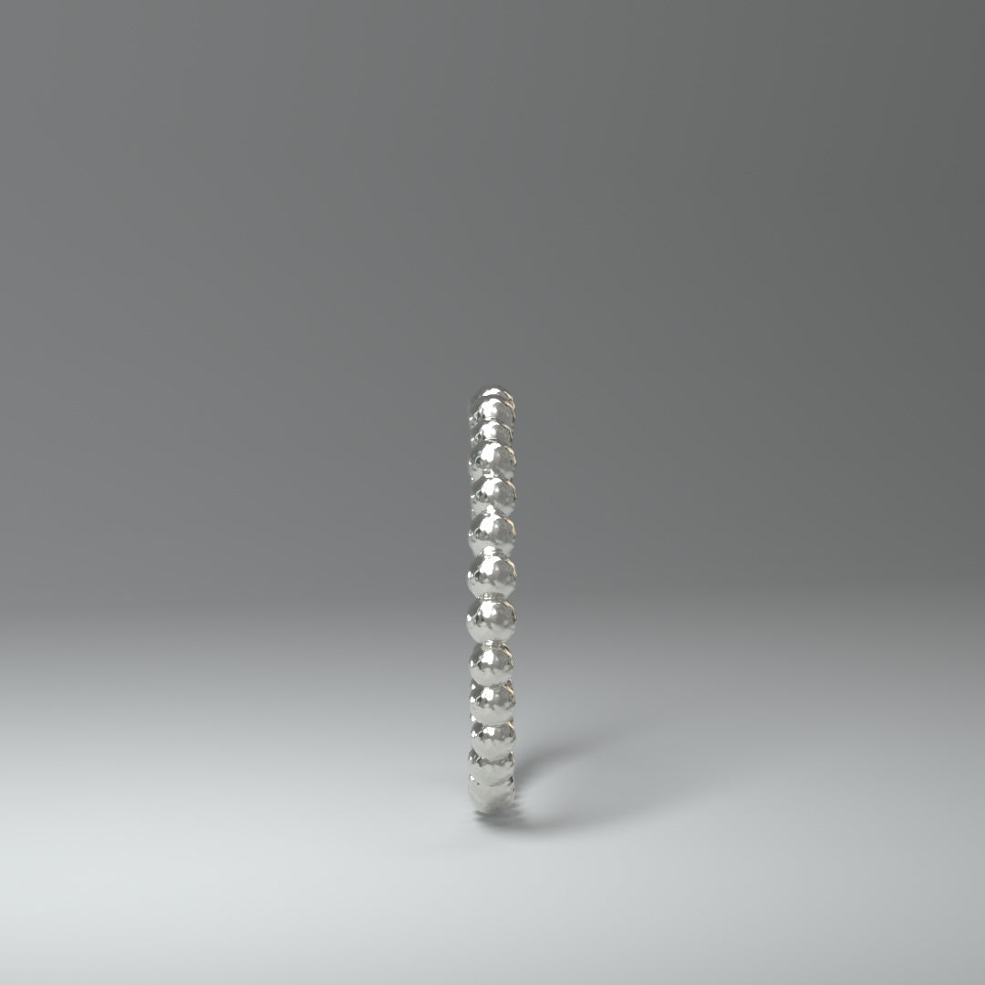 Anello impilabile in argento | SFERE MARTELLATE