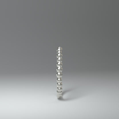 Anello impilabile in argento | SFERE MARTELLATE