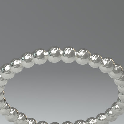 Anello impilabile in argento | SFERE MARTELLATE