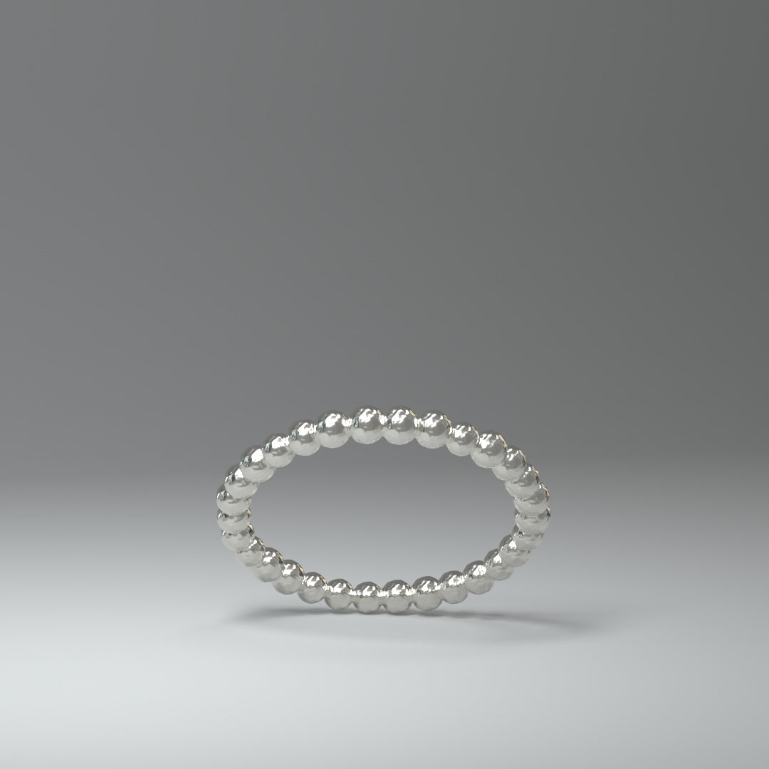 Anello impilabile in argento | SFERE MARTELLATE