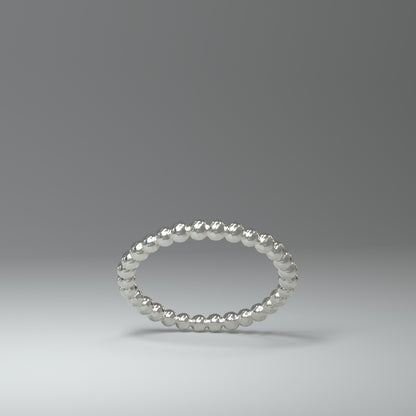 Anello impilabile in argento | SFERE MARTELLATE