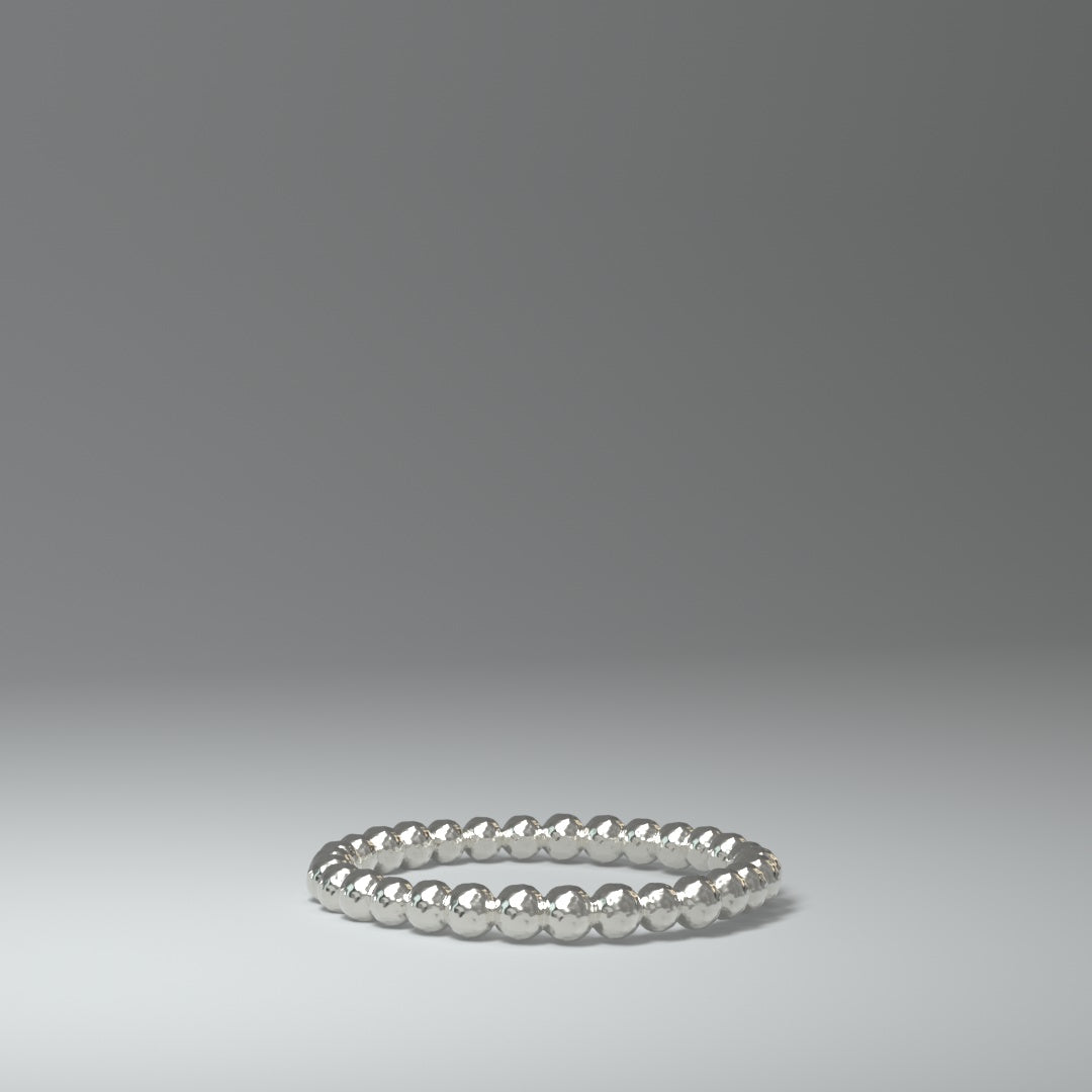 Anello impilabile in argento | SFERE MARTELLATE