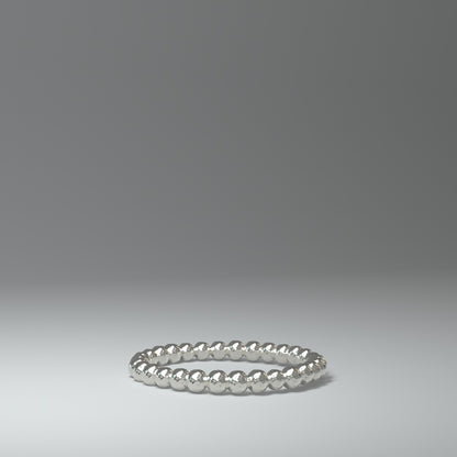 Anello impilabile in argento | SFERE MARTELLATE