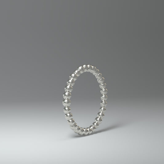 Silberner Stapelring | HAMMERED SPHERES