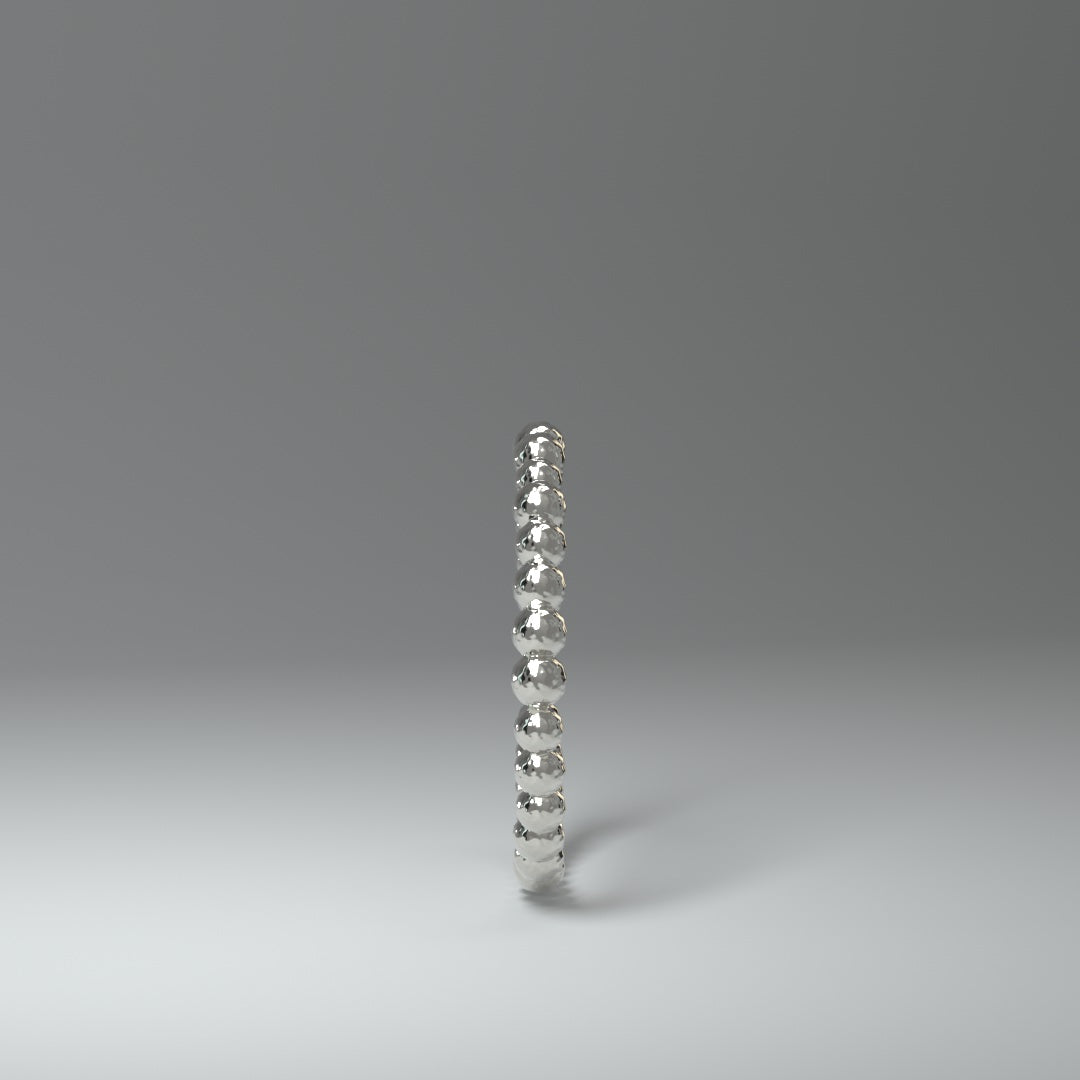 Anello impilabile in argento | SFERE MARTELLATE