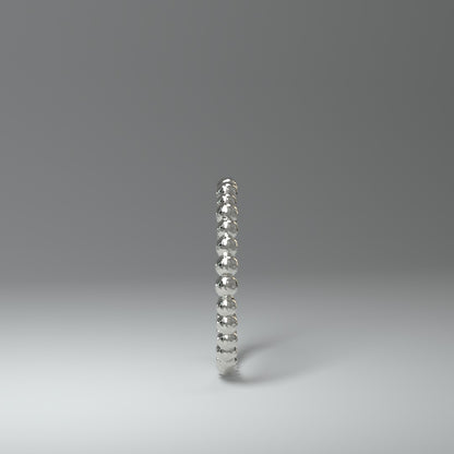 Anello impilabile in argento | SFERE MARTELLATE