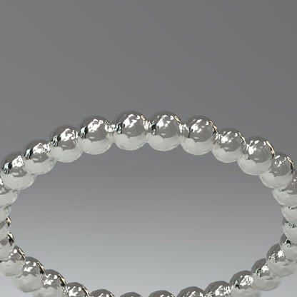 Anello impilabile in argento | SFERE MARTELLATE