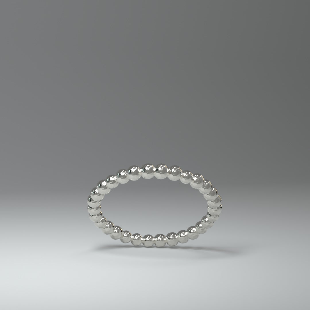 Anello impilabile in argento | SFERE MARTELLATE