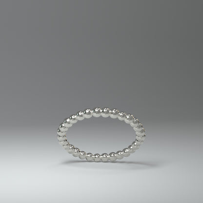 Anello impilabile in argento | SFERE MARTELLATE