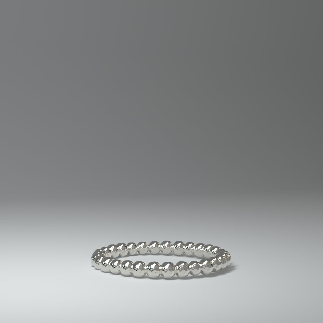 Anello impilabile in argento | SFERE MARTELLATE