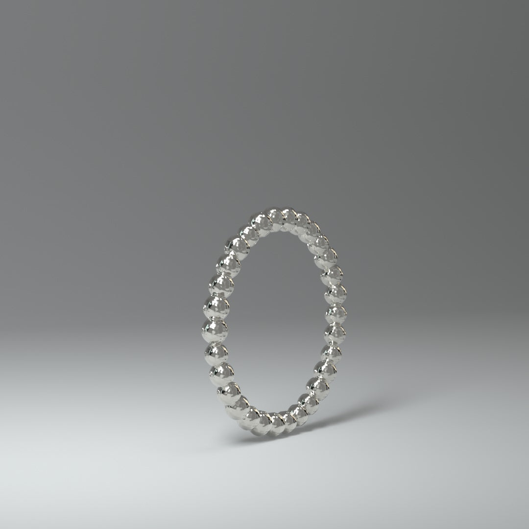 Anello impilabile in argento | SFERE MARTELLATE